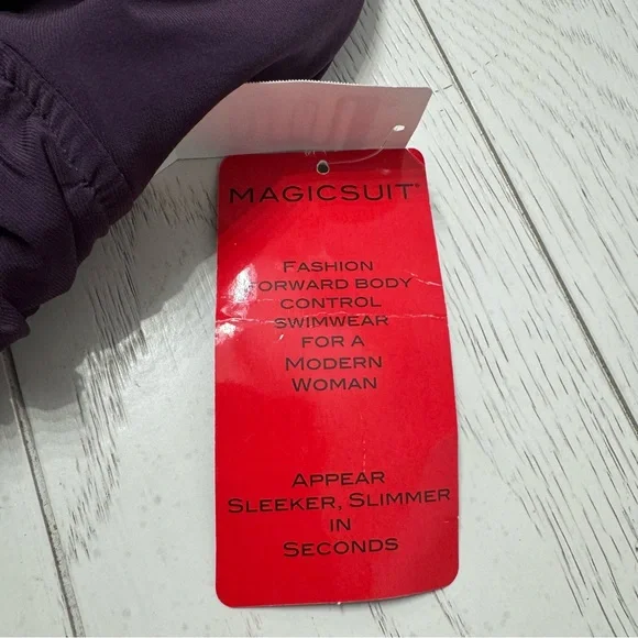 Magicsuit Purple Halter One-Piece Swimdress - Picture 13 of 15